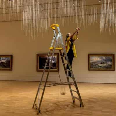 Artist brings weather, and 3500 beads to NGV Triennial