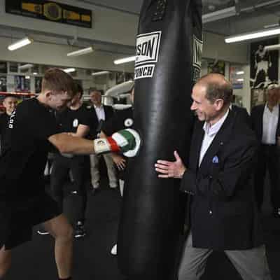 The gloves are off as Prince Edward visits Sydney