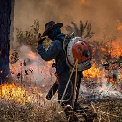 Ranger stares down wall of fire in award-winning photo